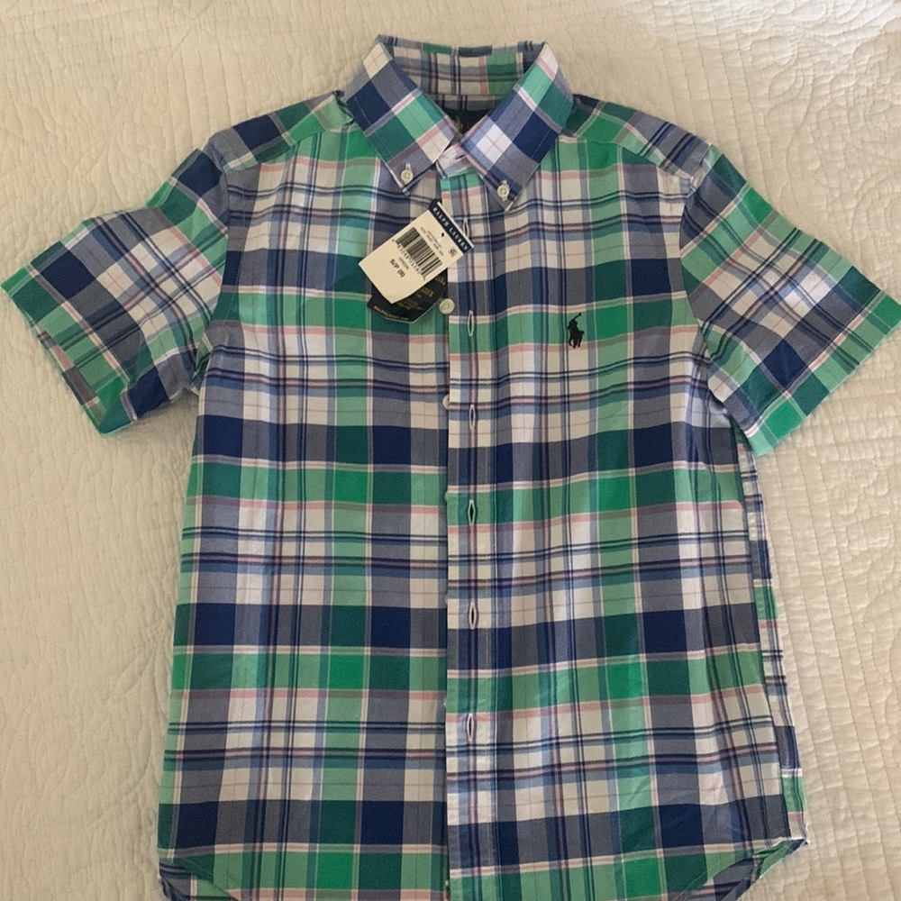 NWT RL Polo button up- boys